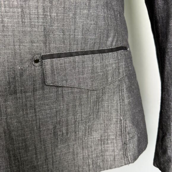 Guess Men's Chambray Sport Coat, Single Breast, Charcoal Gray Sz Medium 2/$50 - Picture 8 of 16